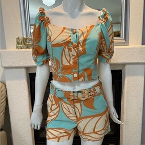 Tropical Print Women's Jumpsuit